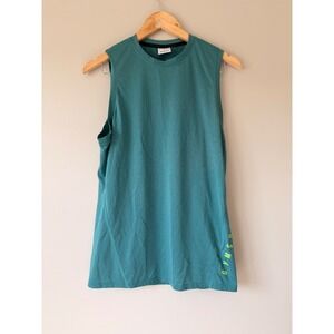 Gymshark Mens Teal Green Mesh Sleeveless Training Tank Top Small